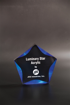 7 inch Black/Blue Luminary Star Acrylic