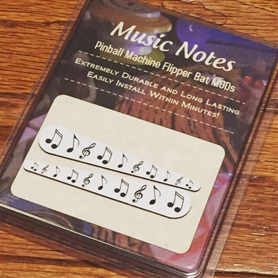 Music Notes - Pinball Flipper Bat Topper MOD (Set of 2)