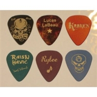 Six (6) Brand New Custom Personalized Engraved Guitar Picks