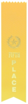 Yellow 5th Place Pinked Top Ribbon