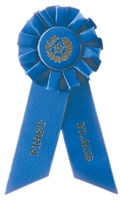 Blue 1st Place Rosette Ribbon