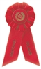 Red 2nd Place Rosette Ribbon