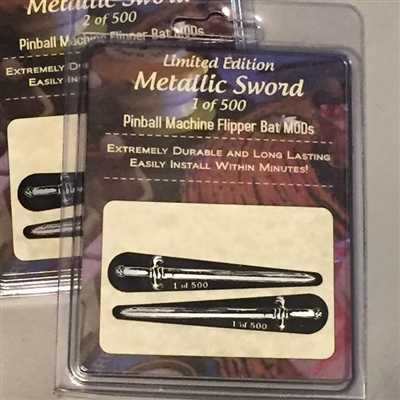 Metallic Swords - Limited Edition - Pinball Flipper Bat Topper MOD (set of 2)