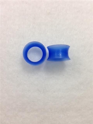 Pair of Blue Ultra Thin Earskin Silicone Tunnels