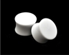 Pair of Solid White Acrylic  Plugs
