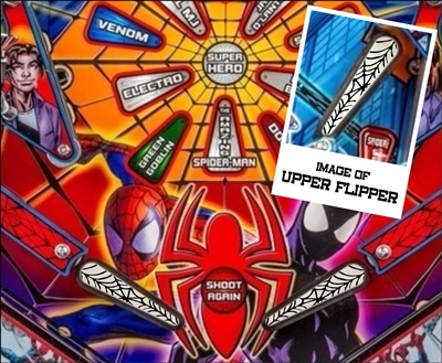 Web - Pinball Flipper Bat Topper MOD (Set of 3) for Spiderman Pinball