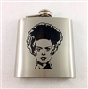 6 oz Bride of Frankenstein Designed Flask