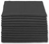 BULK CASE (204/CS) 16" X 16"   BLACK   (300 GSM) 80/20 TERRY Microfiber Cleaning Cloths