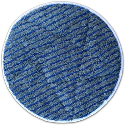 BULK CASE (20/Cs) - 13" GRAY Microfiber CARPET BONNET w/Scrub Strips