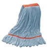 Microfiber Wet Mop - Blue - Large 1 1/4 Inch Band - Case of 30