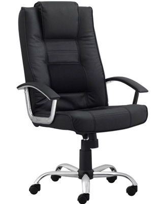 Milan Black Leather Task Chair