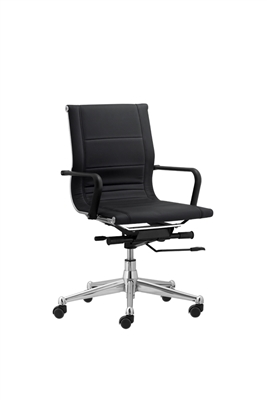 Florence Mid Back Task Chair with Soft Arms - Black