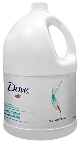 Dove 169 oz (5 Liter) Refillable Daily Moisture Conditioner  Bottles- Case of 3