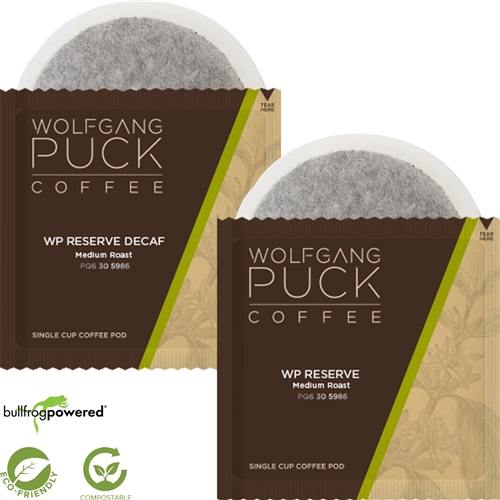 Wolfgang Puck Regular Zero Waste Soft Pods Chef's Reserve Blend 10g  - 108/Case