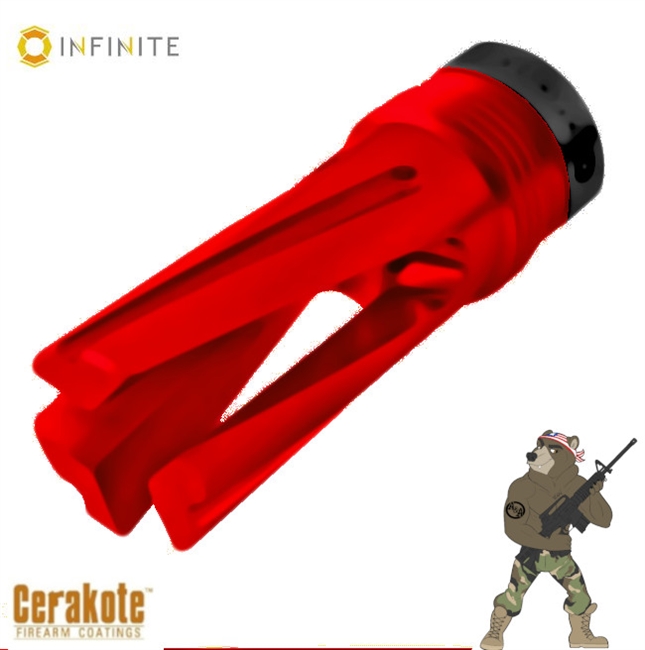 1/2-28 to 13/16-16 (223/5.56) Three-Prong Muzzle Device (Cerakote Finish)