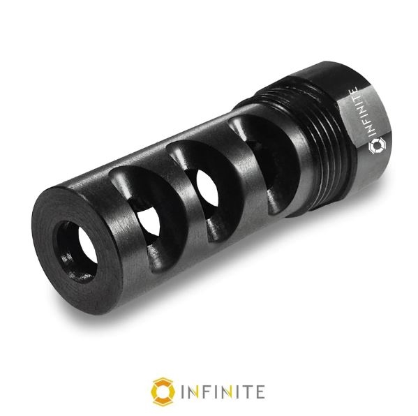 INFINITE 5/8-24 to 13/16-16 Premium Muzzle Brake-BLACK