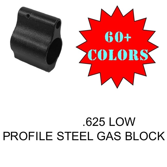 AR15 STEEL LOW PROFILE GAS BLOCK (.625)-COLOR CHOICE