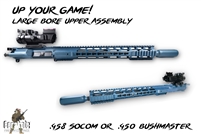 Big Bore AR15 Upper Assembly  .458 Socom or 450 Bushmaster - Shown here in Blue Titanium You Choose-Available in Any Color!!