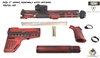 AR15 7" Pistol Build Kit - Shown here in Firehouse Red Battleworn
