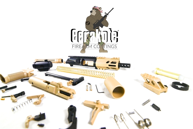 9MM Sharp Shooter 4" AR15 Pistol Build Kit with Bolt Carrier Group - Choose Your Color - Shown here in Magpul FDE