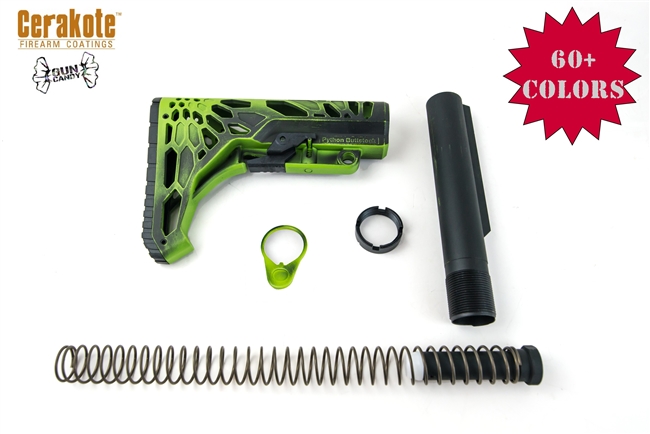 Tactical Skeletonized Stock Kit AR 15-COLOR OPTIONS- Shown Here in Battleworn Zombie Green