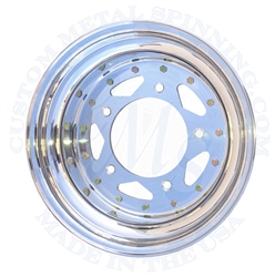 cms wheel, Douglas, Centerline, Weld, saco custom metal spinning, Made in USA CMS spun aluminum heat treated wheels for VW Volkswagen have been the racer choice for years. This Cms spun aluminum wheel is used on Drag cars, offroad buggies and the occasion