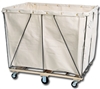 CANVAS BASKET 16 BUSHEL CART EXTRA HD PLAIN WHITE CANVAS W/5" CASTER