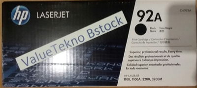 Genuine HP 92A C4092A Black LaserJet Toner Cartridge