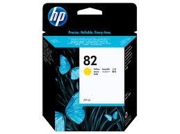 Genuine HP 82, Yellow Ink Cartridge C4913A