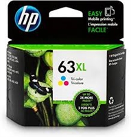 Original HP 63XL High Yield Ink Cartridge, Tricolor F6U63AN Bstock