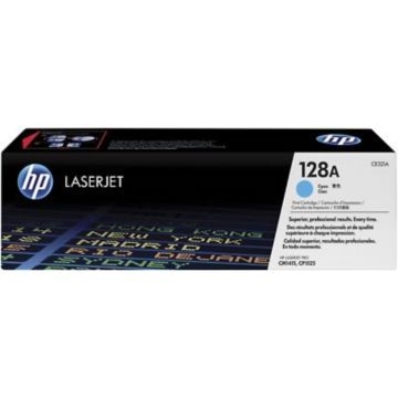 Genuine HP 128A, Cyan Toner Cartridge (CE321A)