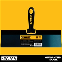 DEWALT 14" Blue Steel Taping Knife - Soft Grip Handle - Chrome End  2-128