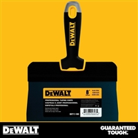 DEWALT 8" Blue Steel Big Back Taping Knife- Soft Grip Handle - Chrome End  2-180