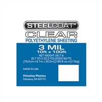 3 MIL Clear Plastic Sheeting - 10' X 100'