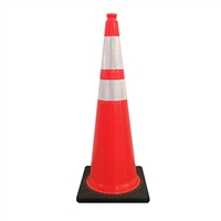 36" Orange Traffic Cone w/ Reflective Collar