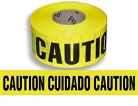 English/Spanish Yellow Caution/Cuidado Tape 3" X 1000'