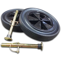 TOTER 1 Rear Replacement Wheel KIT -2 WHEELS AND 2 PINS 1/2 yard & 1 cubic yard. Trash Truck UWA249