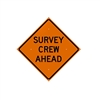 ChrisNik 36" "Survey Crew Ahead" Vinyl Sign with Ribs