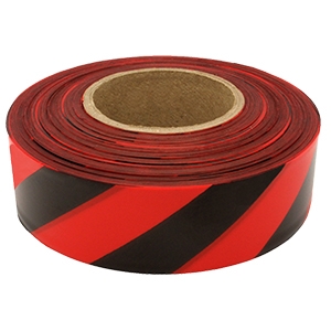Presco Striped Flagging Tape - GLO Red/Black