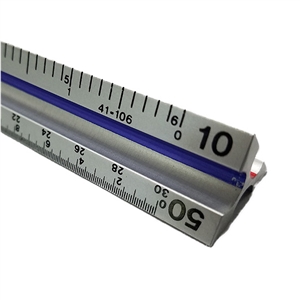 Alvin 12" Solid Aluminum Engineer Triangular Scale