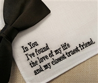 For the Groom Hankie