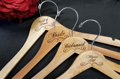 Bridal Party Engraved Hangers