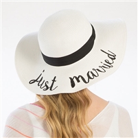 Just Married Floppy Beach Hat