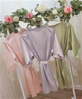 Satin Robes with Crystal Bridal Titles