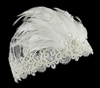 Retro Bridal Cap with Feathers