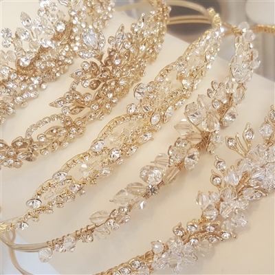 Gold Swarovski Crystal Tiaras