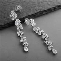 Long Glamorous CZ Earrings