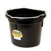 MILLER P22FBBLACK FLAT BACKED PLASTIC BUCKET, 22 QUART, BLACK