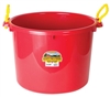 MILLER PSB70RED 70 QUART PLASTIC MUCK BUCKET W/ ROPE HANDLES , RED