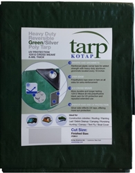 HEAVY DUTY TARP 10X20 GREEN/SILVER